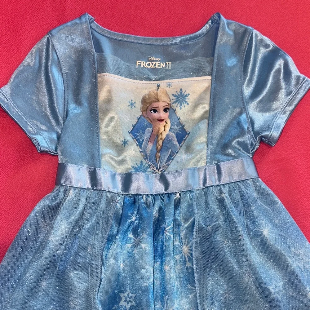 Disney Frozen Blue Nightgown.  Size 5. - Picture 2 of 5